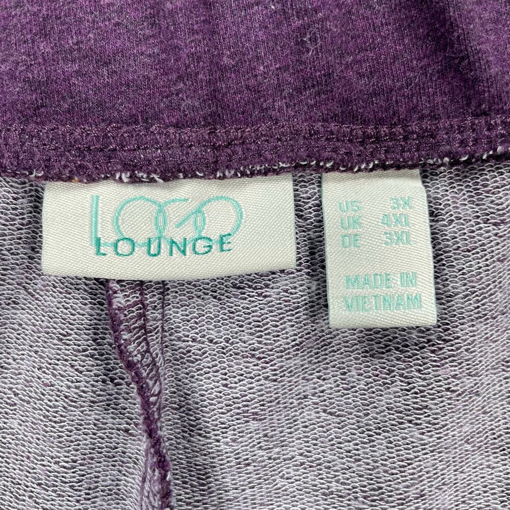 Logo Lounge Sweat Pants Women's Plus 3X Purple Drawstring Casual Stretch Relax - Picture 5 of 10